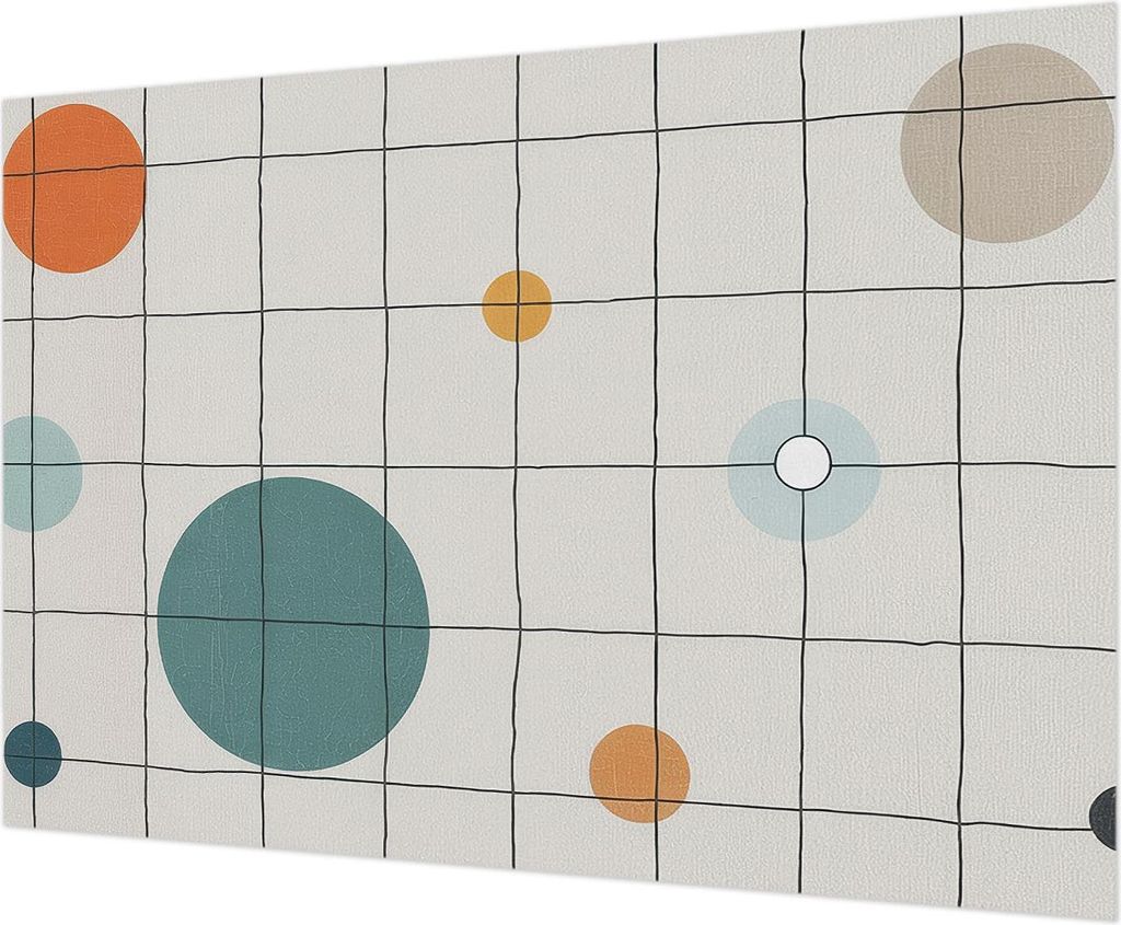 Wandtapete - Dekorative Tapete für Wohnzimmer - Tapetenfolie für Wanddekoration - 208x146 cm - Farbige Kreise
