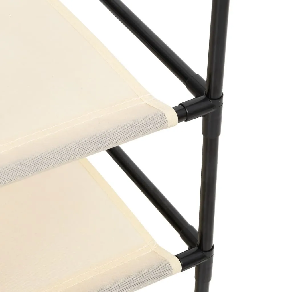 Commode 4 paniers tissu crème structure acier compacte 63x30x71 cm - 6