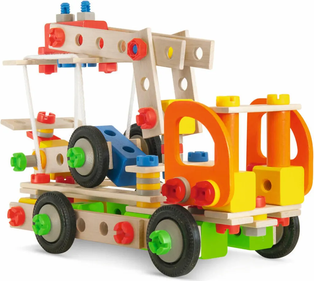 Jeu de construction bois 4 en 1 Eichhorn Constructor - 170 accessoires - 5