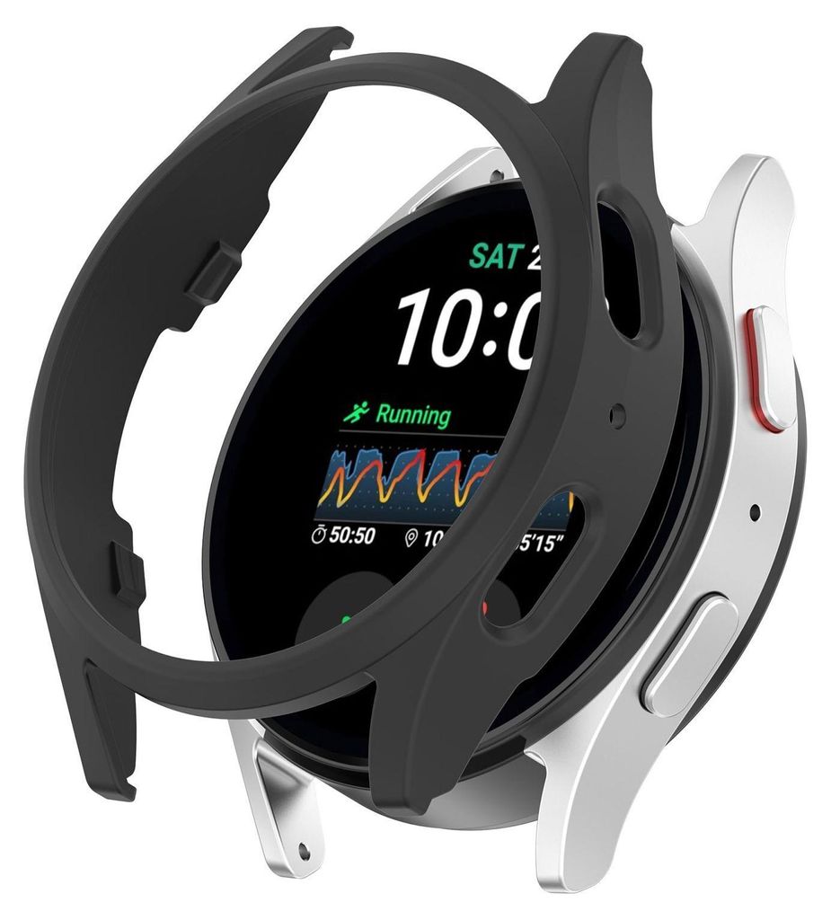 Für Samsung Galaxy Watch 7 40mm Kunststoff PC Smart Watch Gehäuse Hülle Schwarz