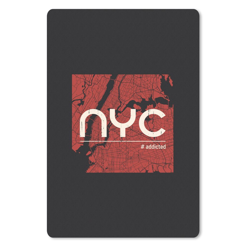 MuchoWow Mauspad Mousepad New York - NYC - Schwarz 18x27 cm - Mousepads - Maus Mat - Pad - Mausunterlage