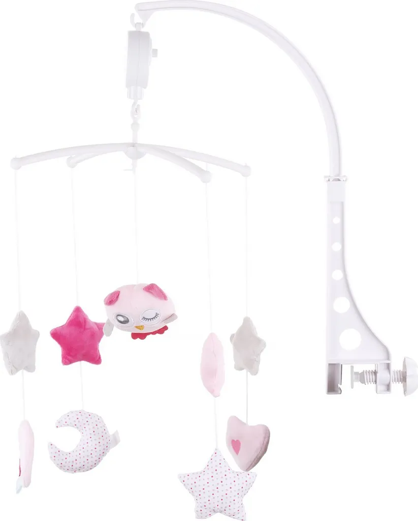 Carrousel Musical Suspendu CHIPOLINO Hibou Rose avec Mélodie Apaisante