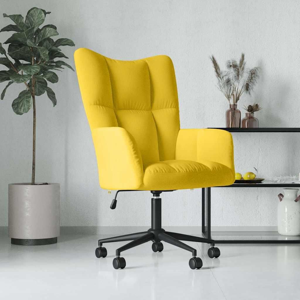 relaxační křeslo vidaXL Mustard Yellow Velvet Obrázek produktu 