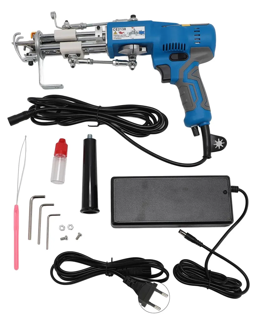 Pistolet à Tufting Électrique 2-en-1 Machine pour Tapis Velours et Bouclé