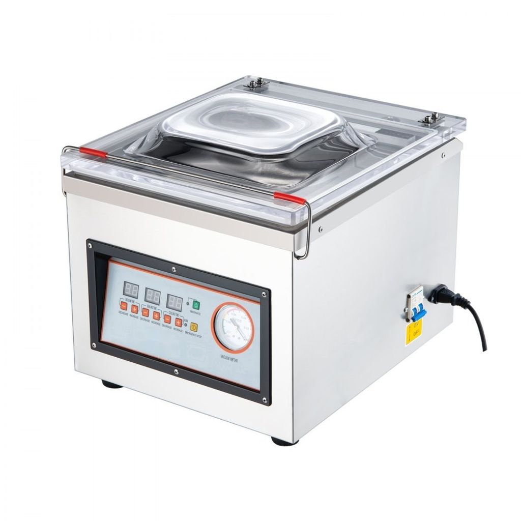 Kammer-Vakuumiergerät 320 W - Vakuumierer für feuchte Lebensmittel, Fleisch, Marinaden usw. - kompakte Größe - 32 cm Versiegelungslänge - Eins...