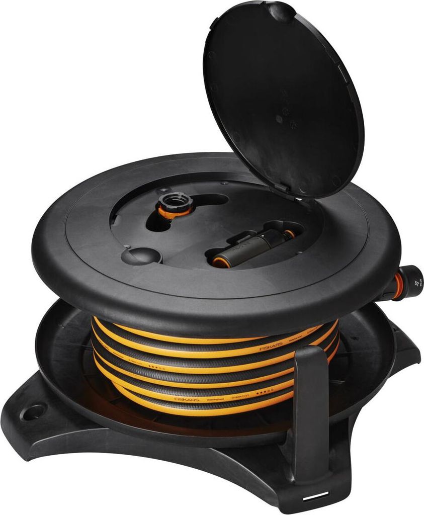 Fiskars Waterwheel Solid M Schlauchtrommel-Set mit 20 m Schlauch (1057238)