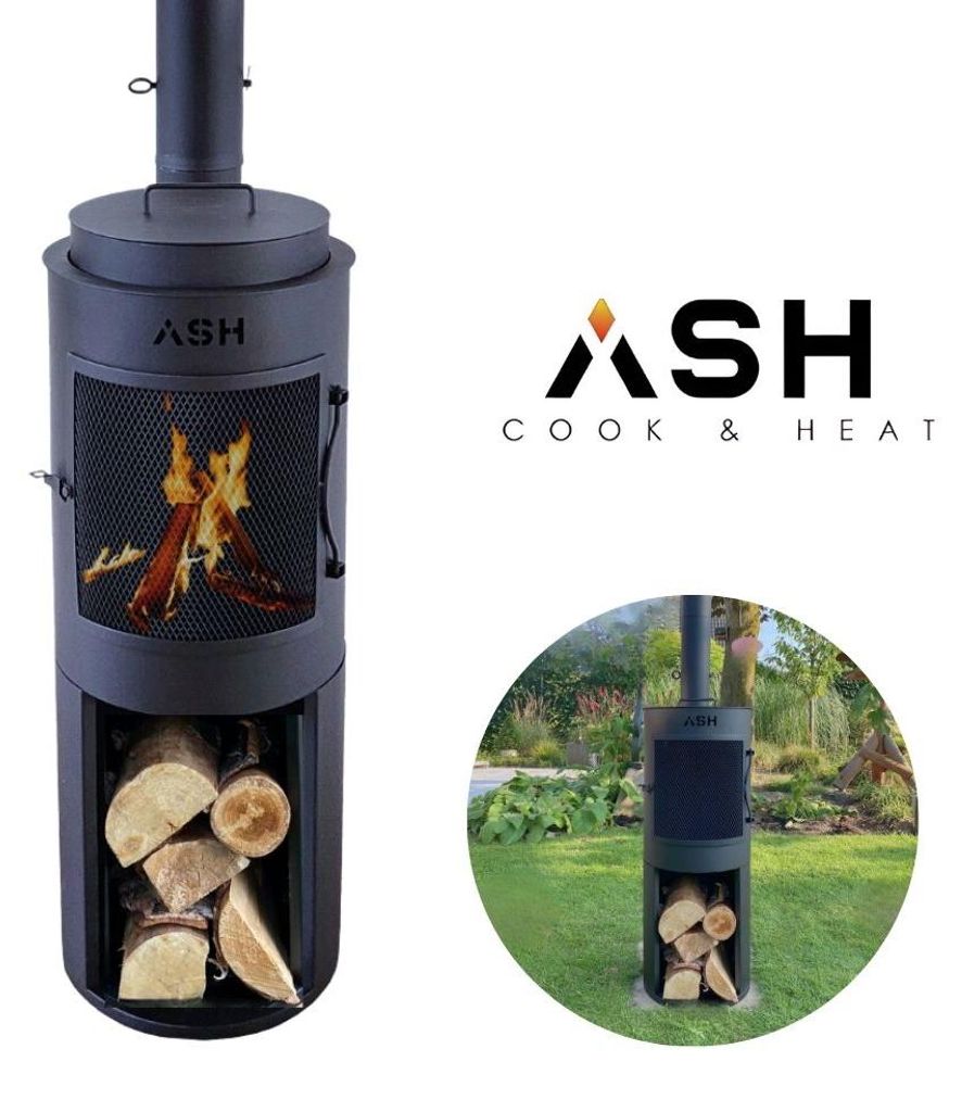 ASH® - Cosy - Cheminée de jardin avec barbecue Image du produit 