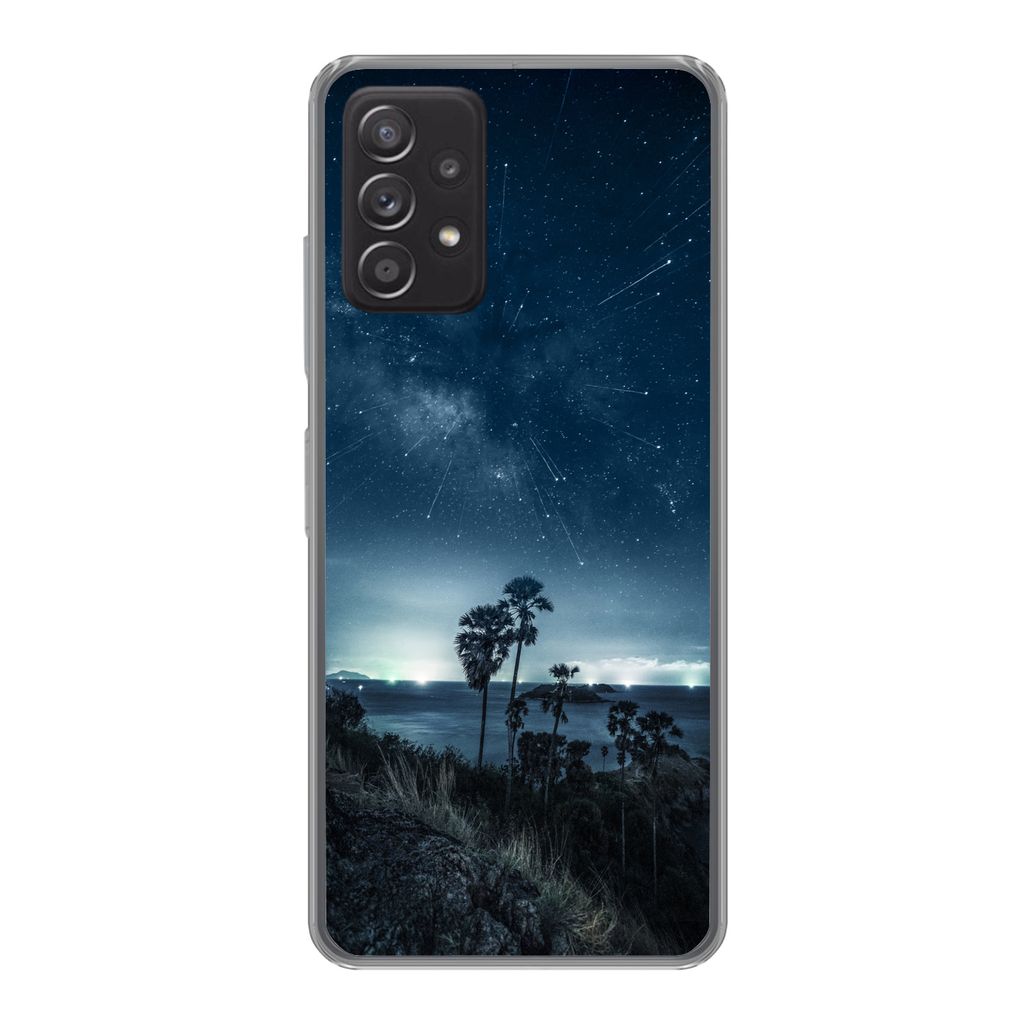 MuchoWow Handyhülle Schutzhülle Hülle für Samsung Galaxy A53 5G Sternenhimmel - Meer - Tropisch - Jungen - Mädchen - Kinder Silikon Softcase...
