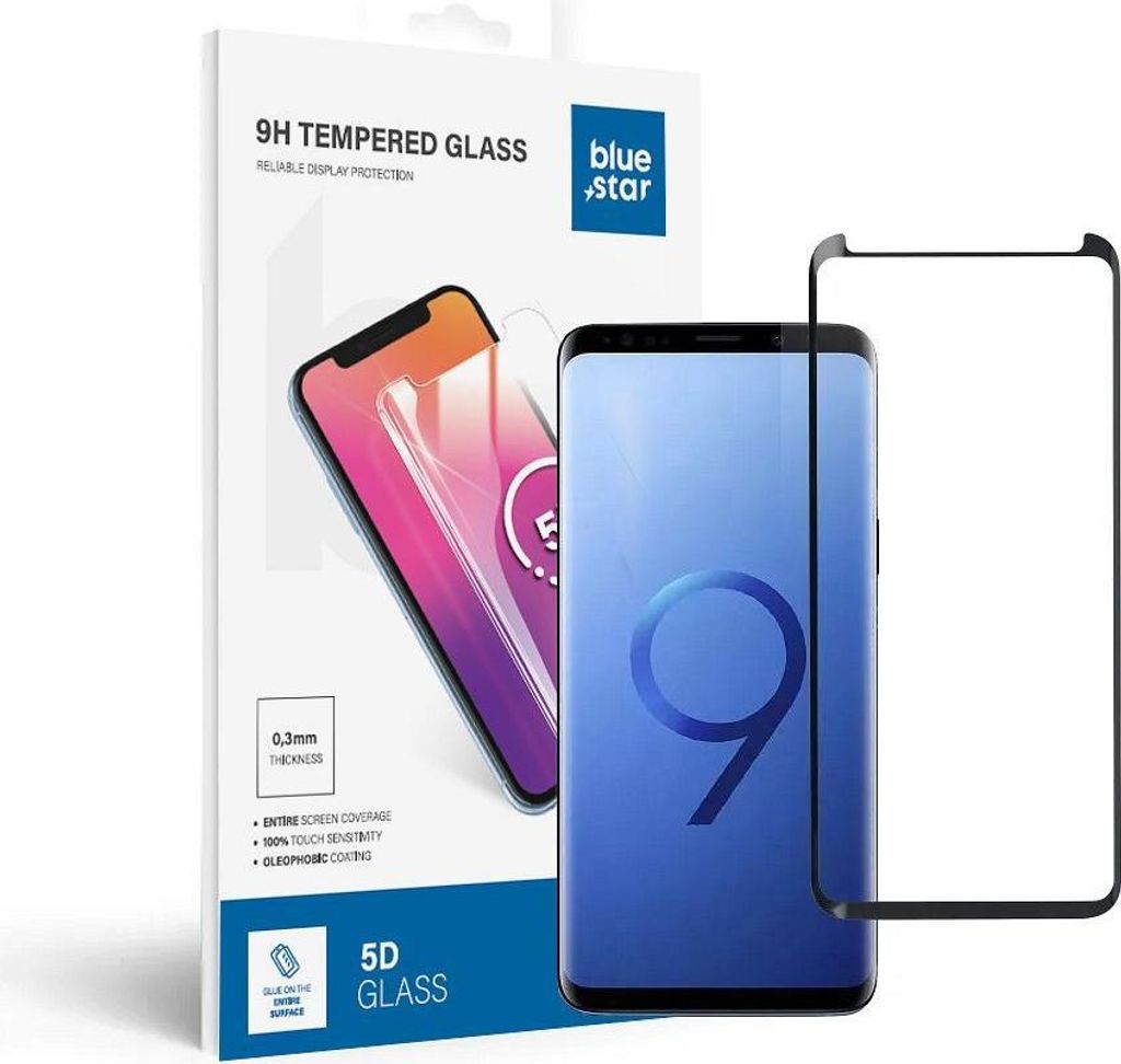 Panzerglas Blue Star 3D - SAM Galaxy S9 Plus (full glue/case friendly) - schwarz