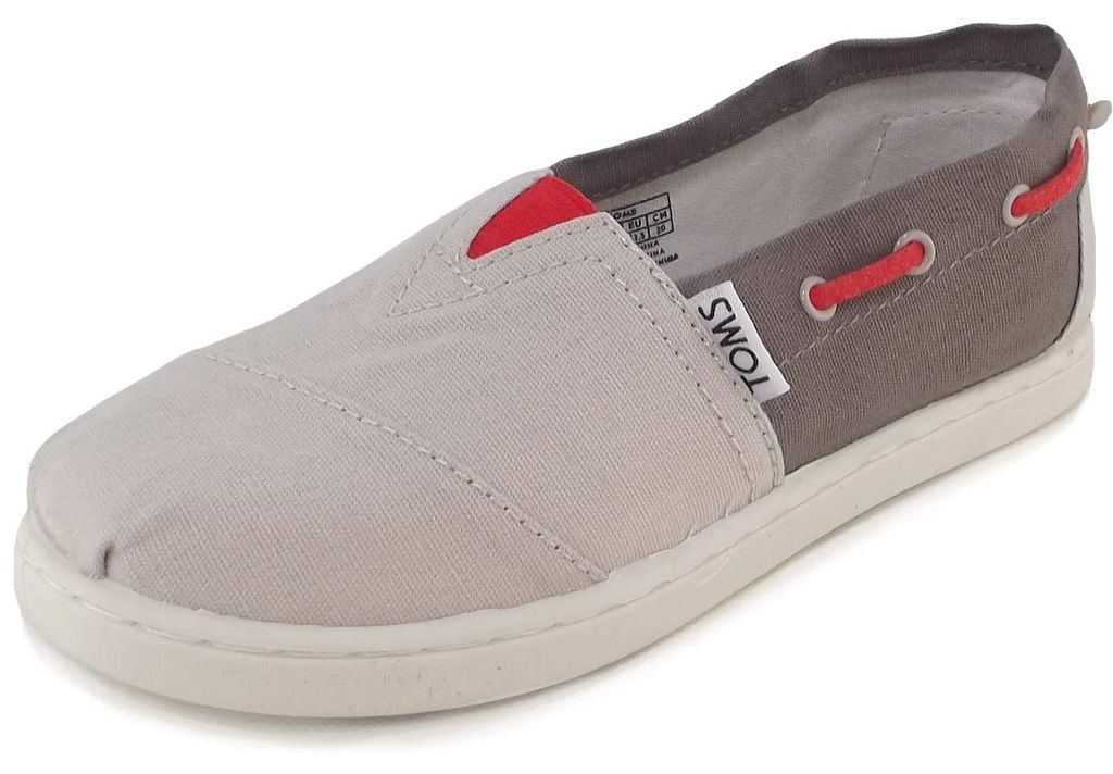 Toms Bimini Canvas Yt Kinder Bootsschuhe hellgrau/grau (grey), 10004702 - Gr. 31.5