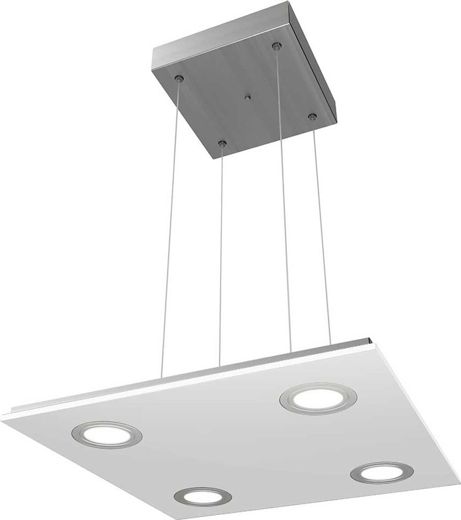 CAVO LED Pendelleuchte mit Edelstahlgehäuse und Acrylglas in Weiß / Hängeleuchte