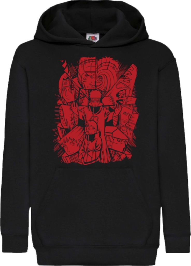 Kinder Kapuzenpullover Japan Manga Comics Anime Naruto Akatsuki Members Var-043 Akatsuki Group, 5-6 Jahr - 116 / Schwarz