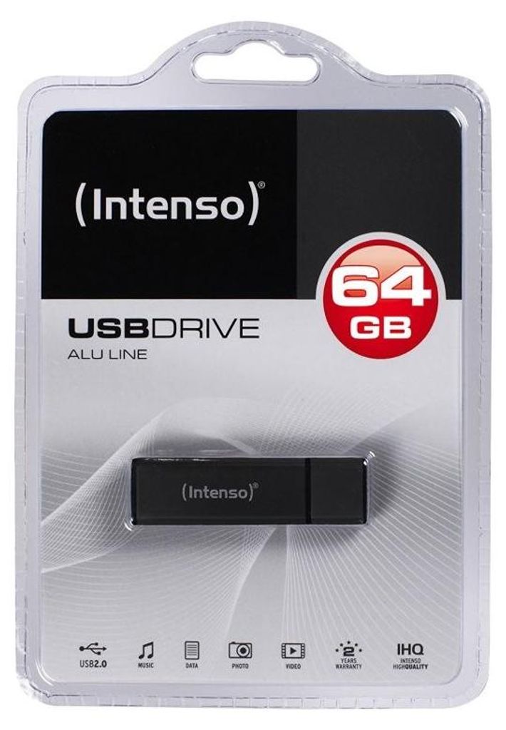 INTENSO USB-Drive 2.0 Alu Line 64 GB anthrazit Produktbild 