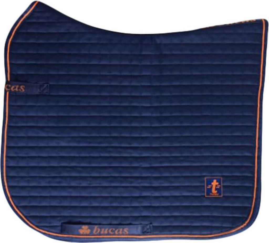 Bucas Therapy Saddle Pad Dressage, Farbe:Navy/Orange