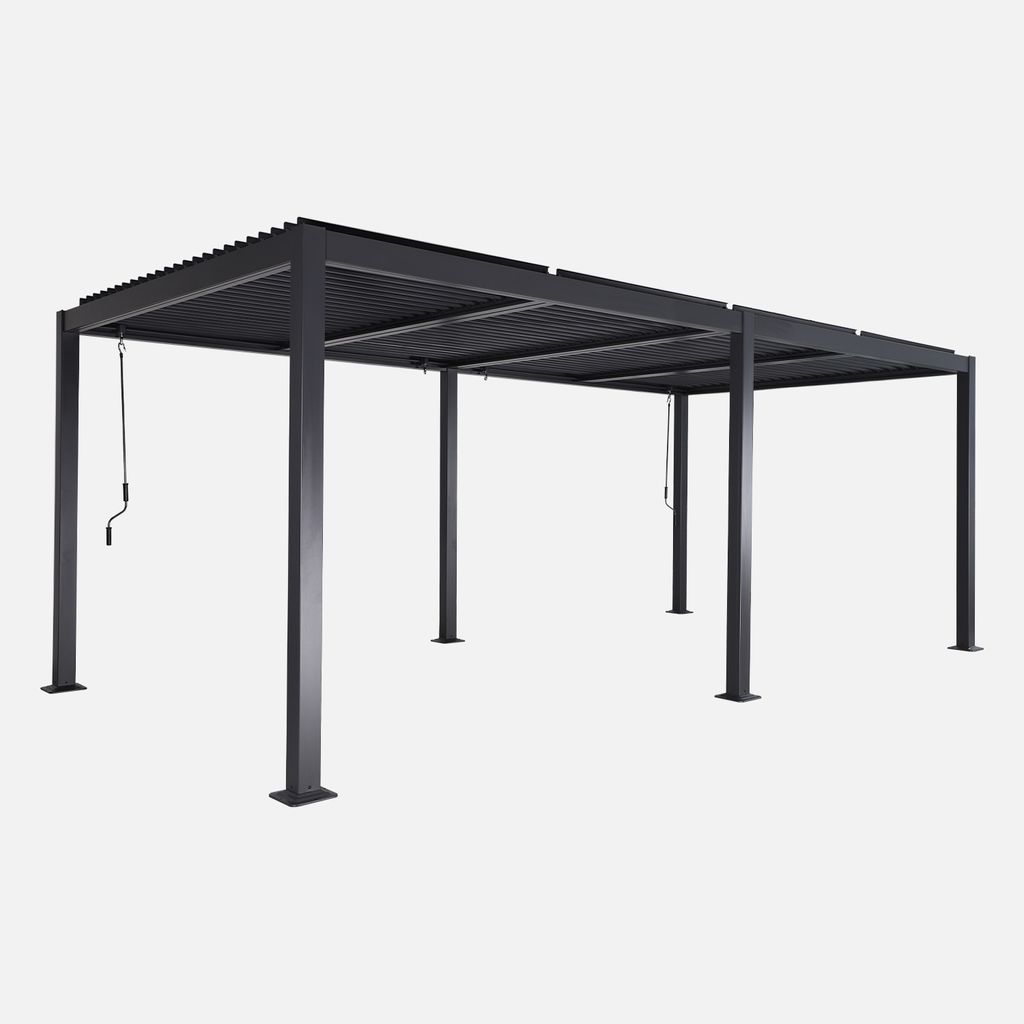 sweeek - Bioklimatische Pergola Palace mit Lamellendach 3x6m - Anthrazit