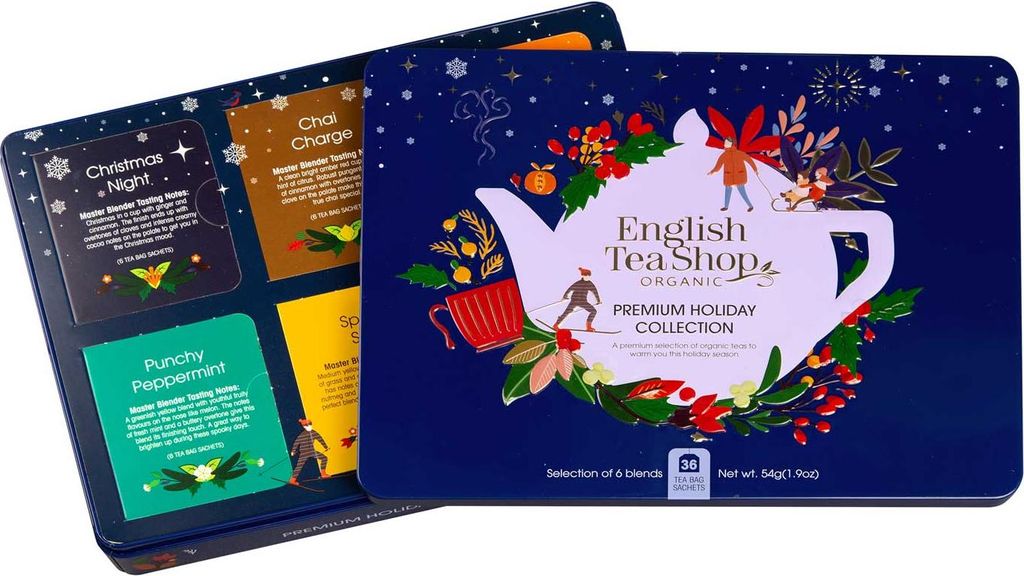ETS - Tee Geschenk in Metalldose "Wintertee-Kollektion" Blau, BIO, 36 Teebeutel