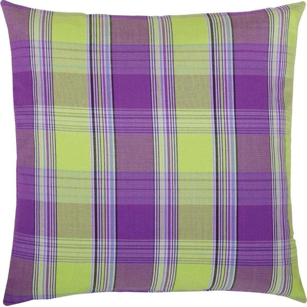 Kissenhülle 50x50cm kariert (Grün - Lila)
