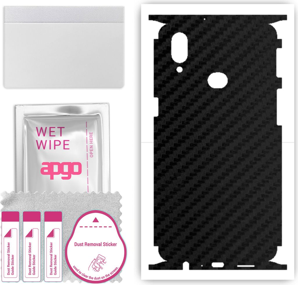 apgo Rückseite + Seiten Schutzfolie, Skin, kompatibel mit Samsung Galaxy A10s, Hinten Displayschutzfolie aus Vinylfolie, kratzfest, einfache Monta...