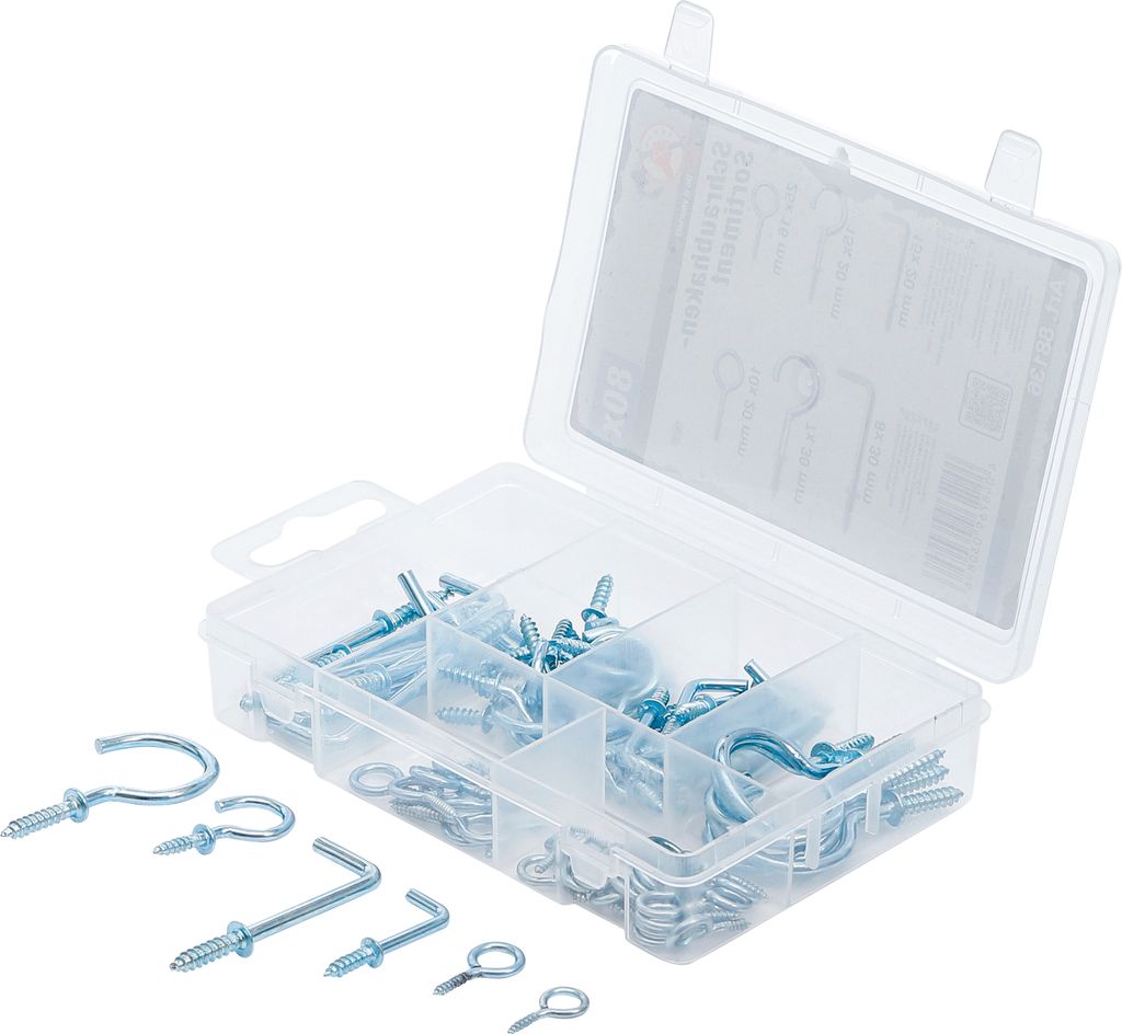 KRAFTMANN 88136 Schraubhaken-Set, 80-tlg. Produktbild 