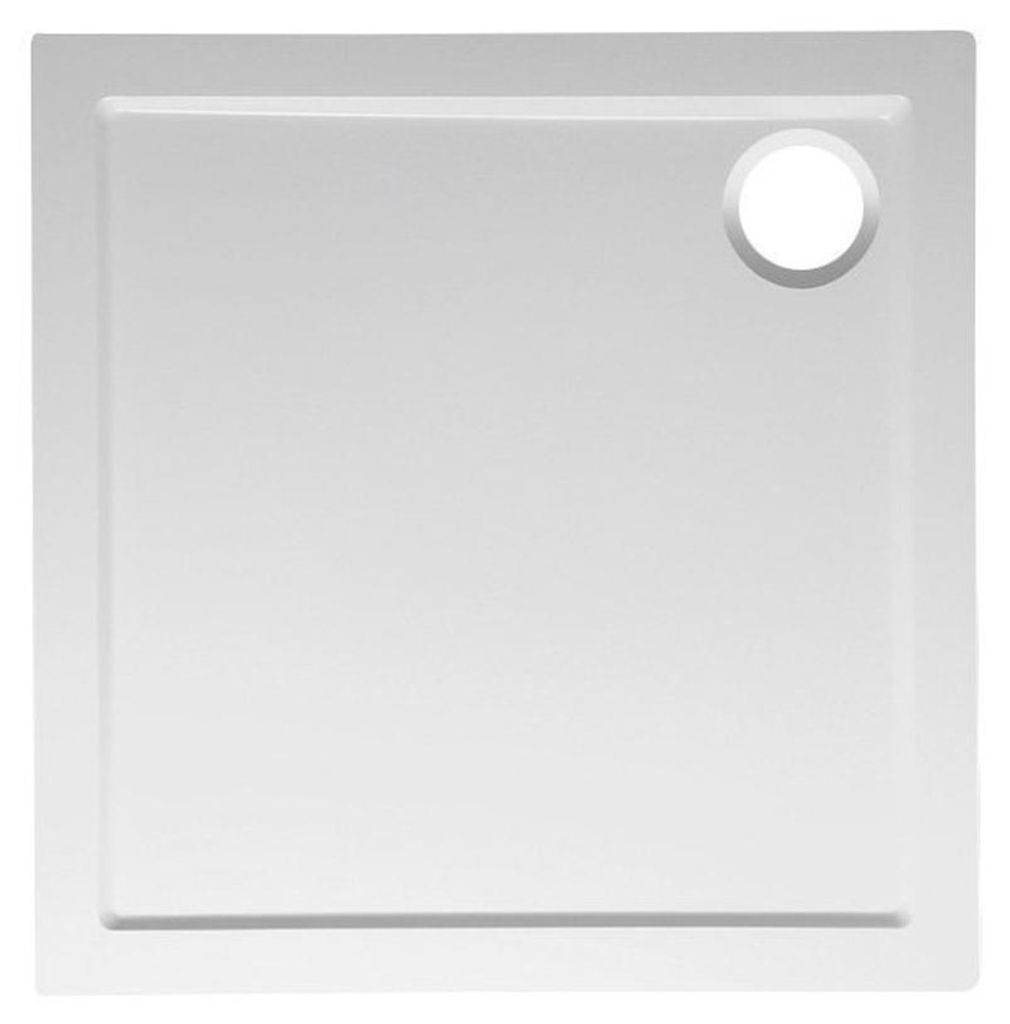 Bruckner ELSE Gussmarmor-Duschwanne, Quadrat 80x80cm, weiß Produktbild 