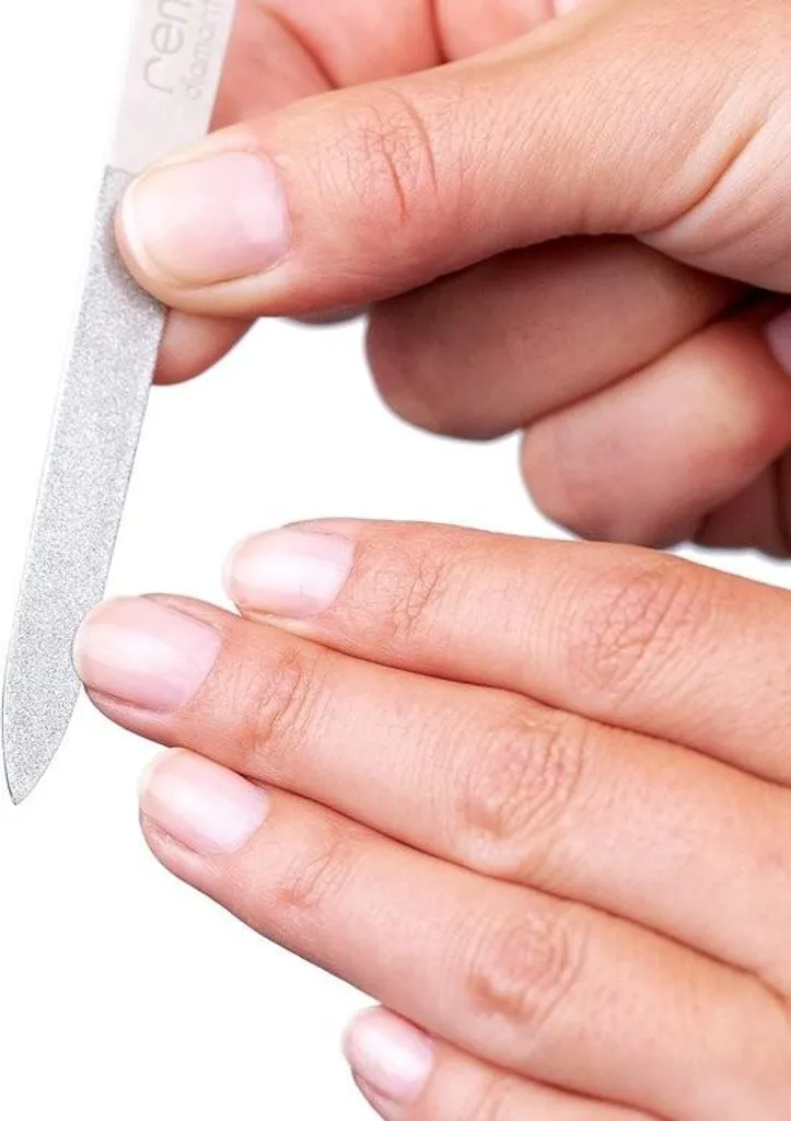 Lime à ongles diamantée en acier inoxydable de 10 cm pour manucure - 6