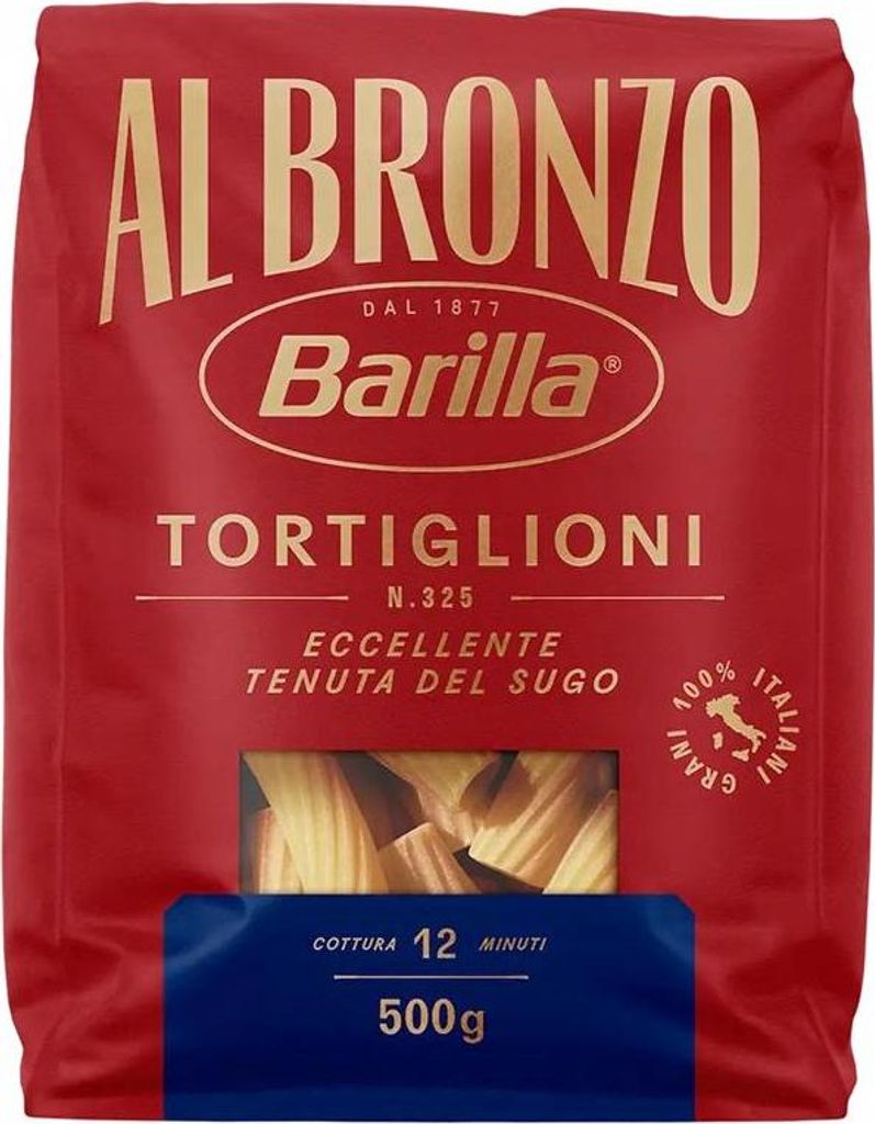 Barilla Al Bronzo Tortiglioni n.325 500 g italské Obrázek produktu 