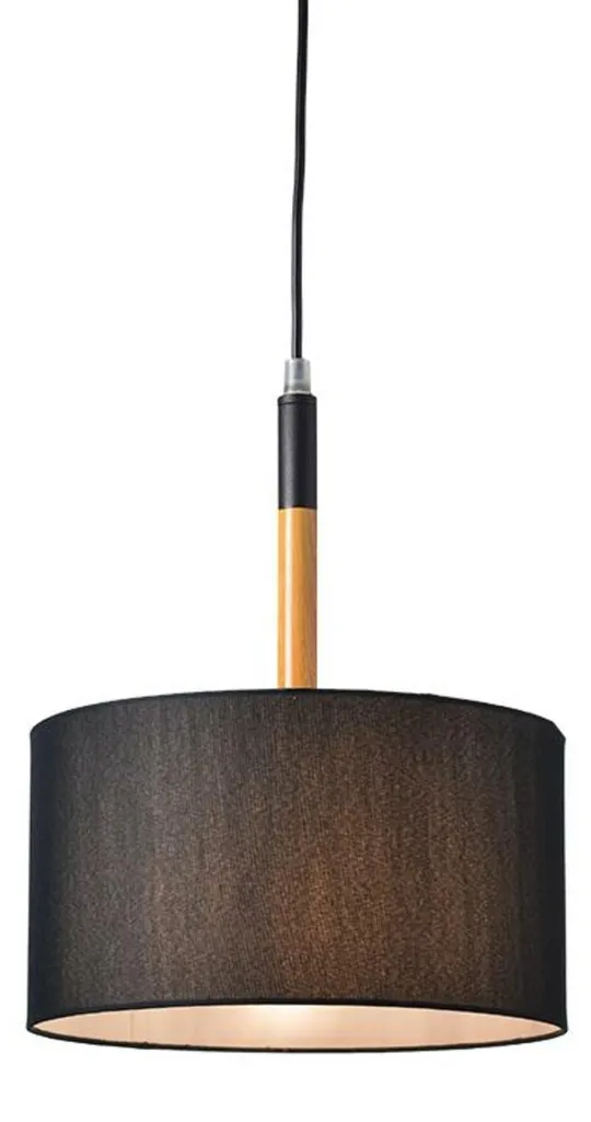 Suspension anti-éblouissement : Lustre textile noir pour éclairage doux