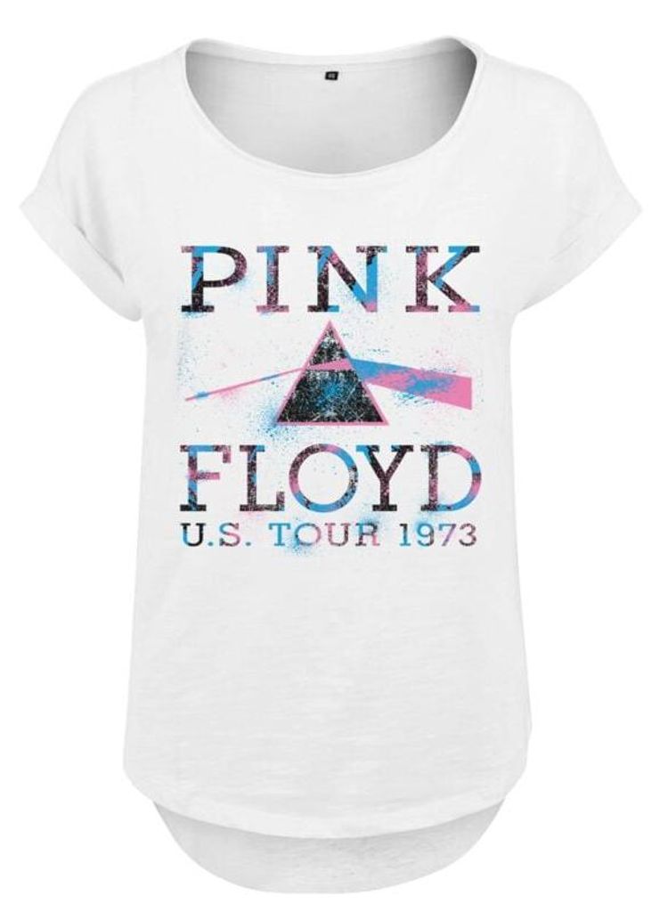 Pink Floyd T-Shirt Damen US Tour 1973 weiß Band-Merch, Bands 100% Baumwolle M