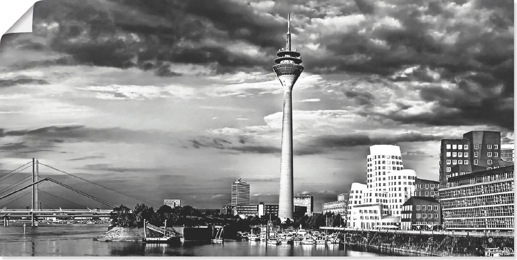 ARTland Poster Düsseldorf Collage Skyline 10 Größe: 60x30 cm