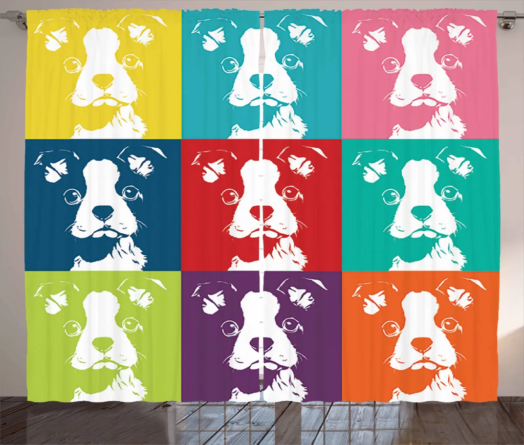 Tenda Rustica Pop Art Boston Terrier 280x245 | ABAKUHAUS Soggiorno