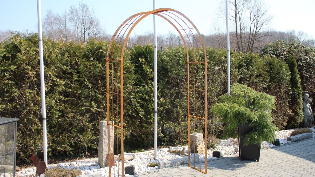Traumhafter Rosenbogen BARCELONA Gesamtbreite 1,8 m Edelrost Pergola Rozenboog Rose Arch