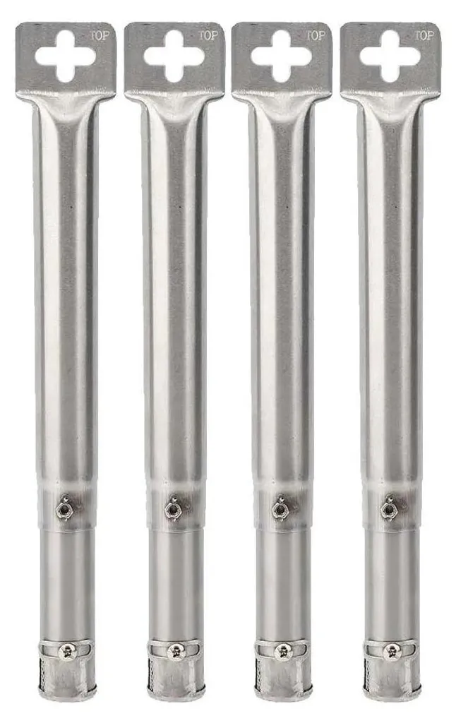 4 Tubes de Brûleur Barbecue Gaz en Acier Inox Réglables Universels