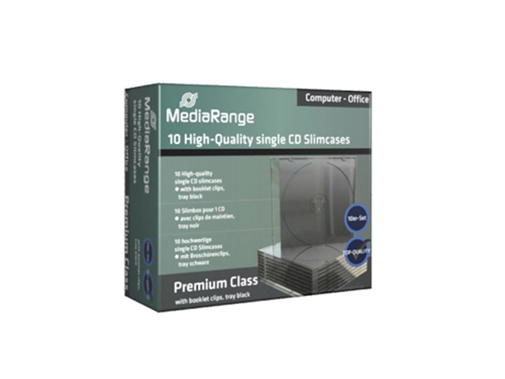 MediaRange BOX32, DVD-Hülle, 1 Disks, Schwarz, Transparent, Produktbild 