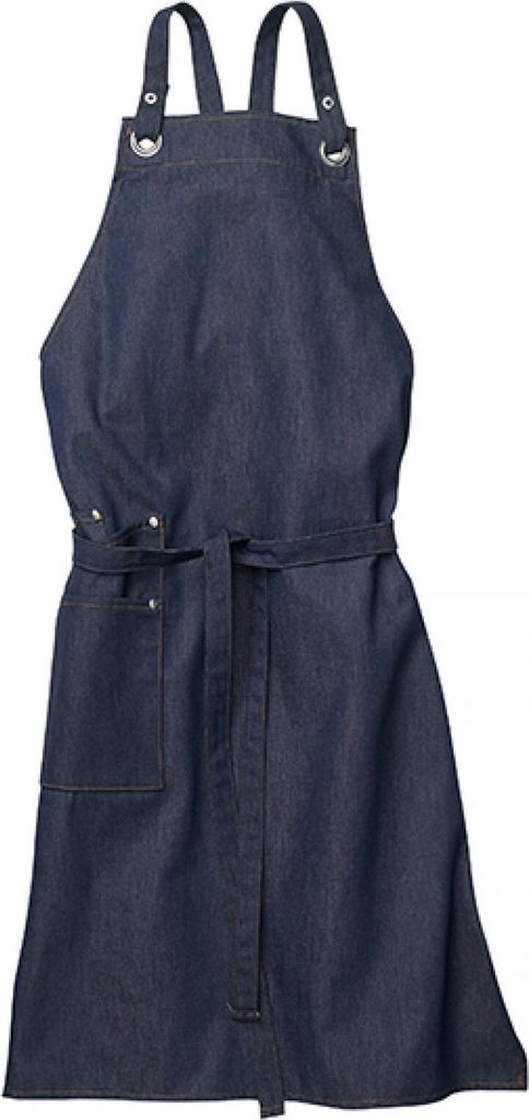 CG Workwear 04141-32 | Bib Apron Jesi X Jeans Bis 75 °C waschbar - Farbe: Denim - Größe: 90 x 71 cm