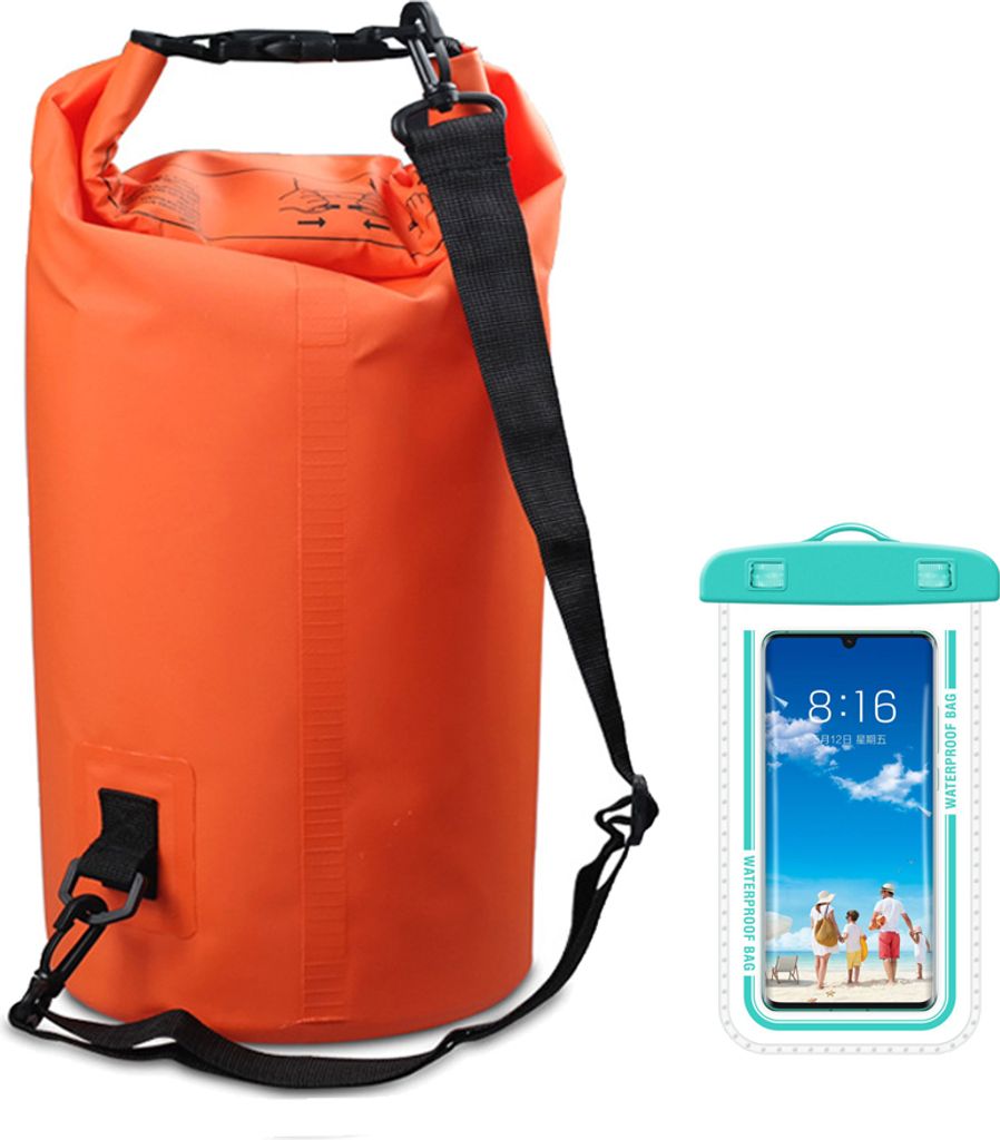 10L Orange wasserdichter Packsack - Rolltrockner-Kompressionssack hält die Ausrüstung für Kajakfahren, Strand, Rafting, Bootfahren, Wandern, Cam...
