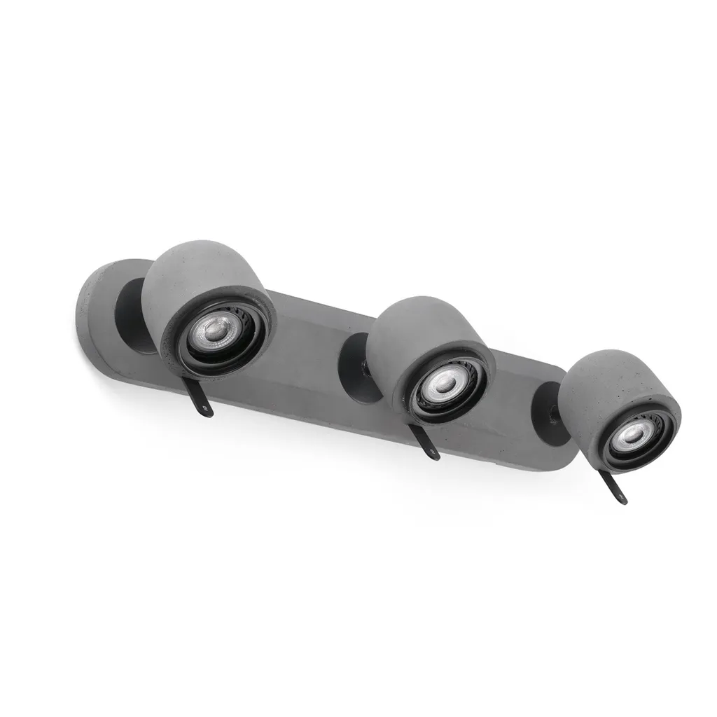 Plafonnier Faro Surface Gris 3xGU10 : Solution Éclairage sans Encastrer