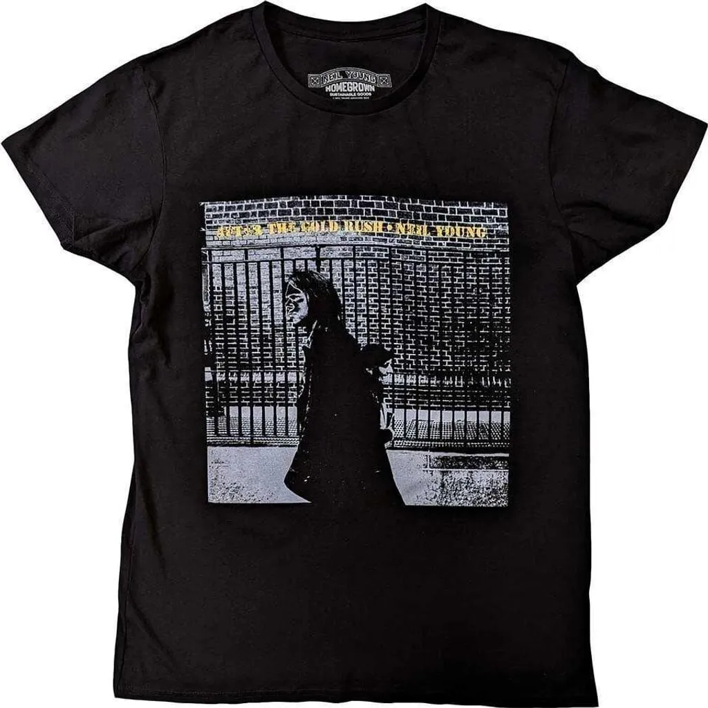 T-shirt Neil Young After The Gold Rush Noir XL idéal pour concerts