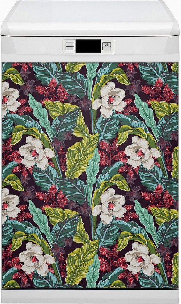 Abwaschbar 45x80 cm Geschirrspüle Magnetmatte Küche Dekorative - Motiv floral