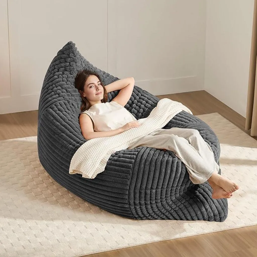 Pouf Gigante per Bambini e Adulti 194x140 cm Velluto Lavabile