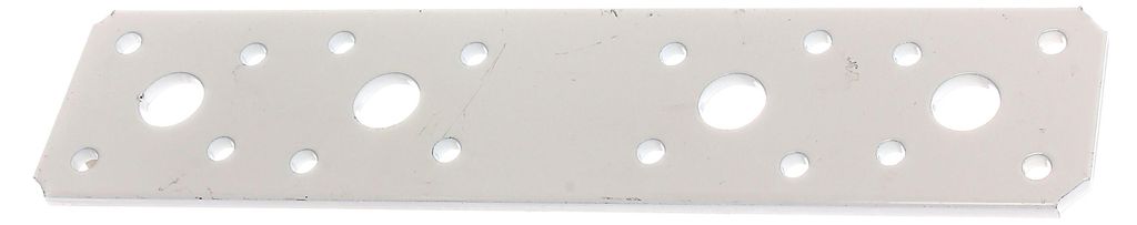 Alberts 846398 Flachverbinder, weiß kunststoffbeschichtet, Produktbild 