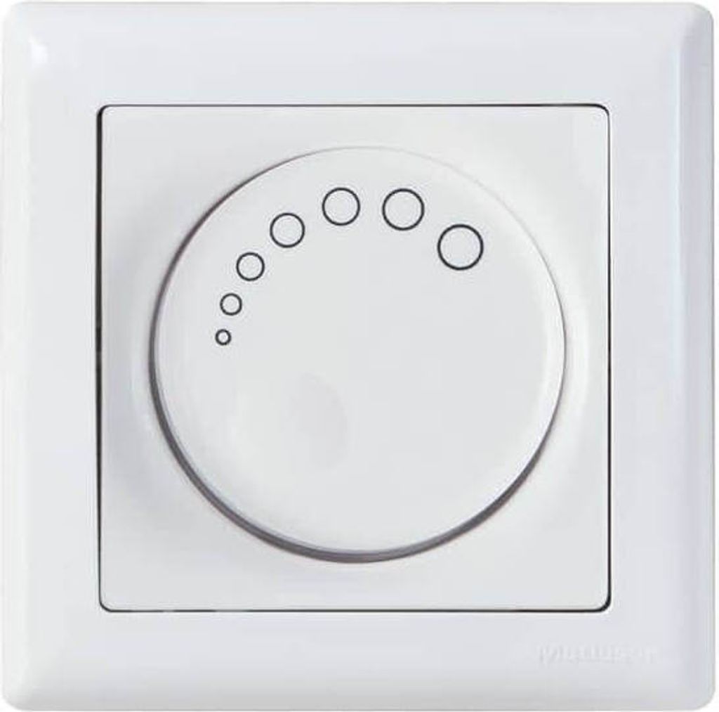 Mutlusan Daria Dimmer 600W beleuchtet Drehdimmer Unterputz weiss