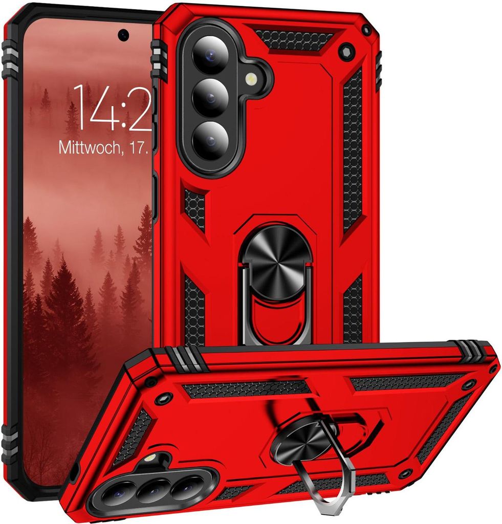 Armor Outdoor Handyhülle für Samsung Galaxy A57 5G Handy Panzer Case Cover Schutzhülle Farbe: Rot