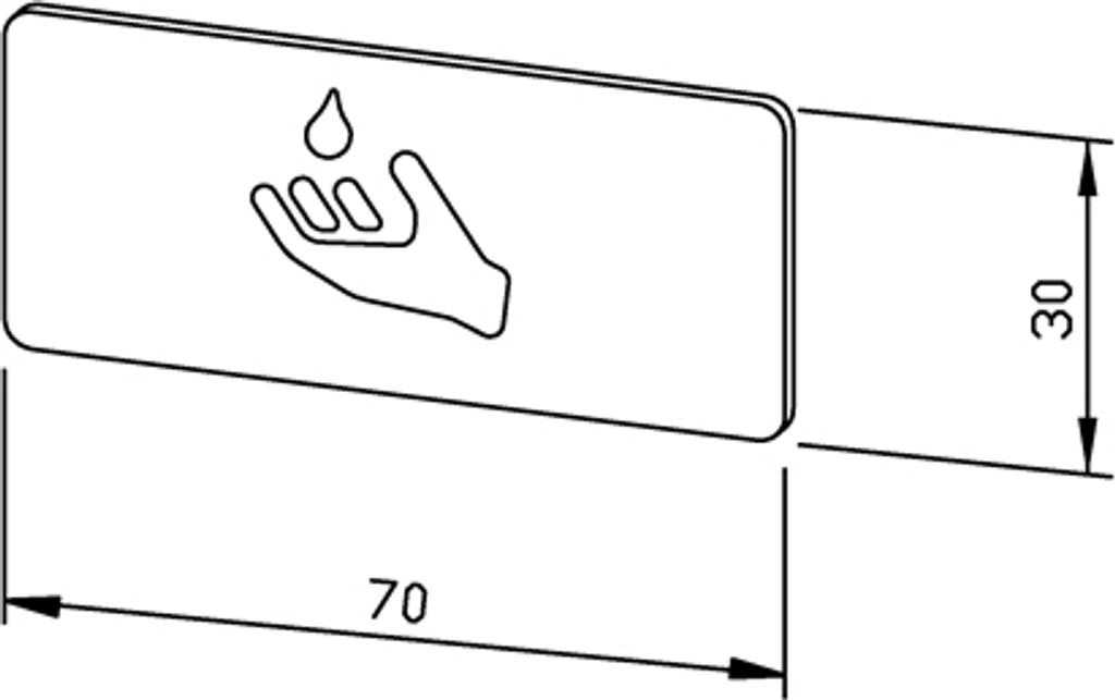 Wagner-EWAR Piktogramm Seife AC425 Edelstahl matt geschliffen
