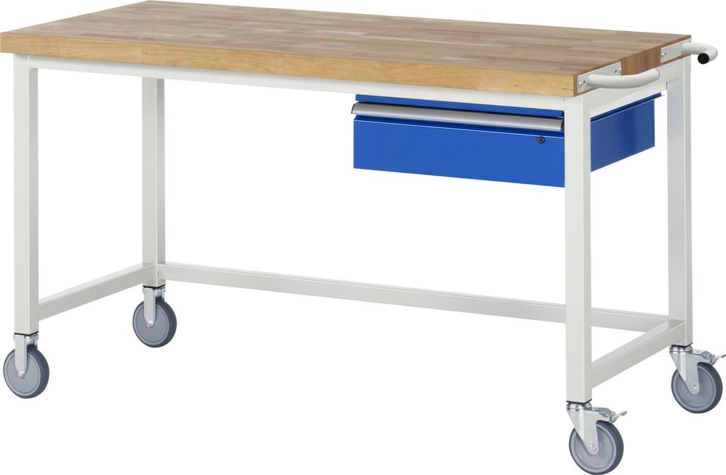 Rau Fahrbare Werkbank mit Querstrebe und Schublade BxTxH 1500x700x880mm