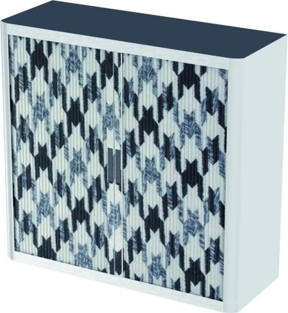 Rollladenschrank easyoffice BxTxH 86x37,5x104cm Retro Textil