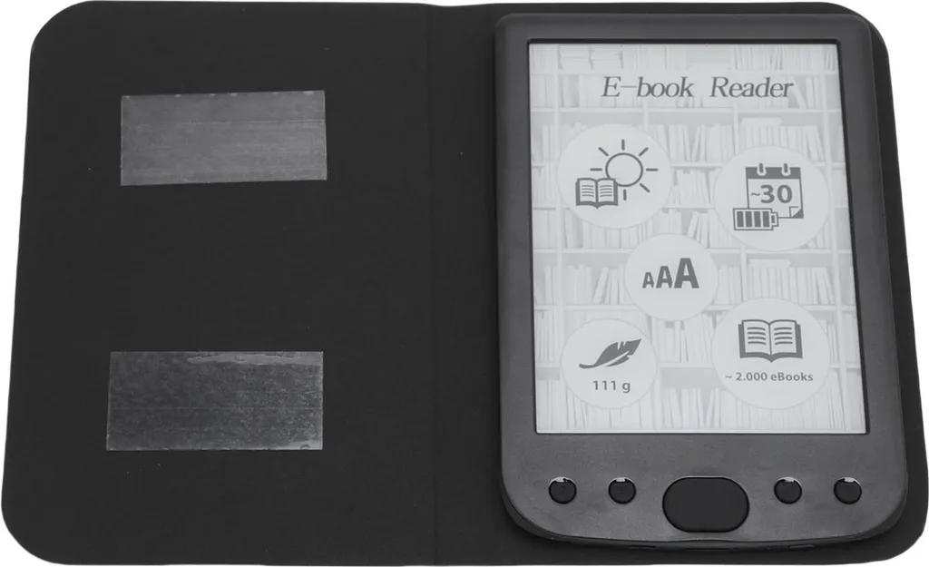 Liseuse E-Reader 6 pouces 8Go, écran 800x600px et batterie 2500mAh
