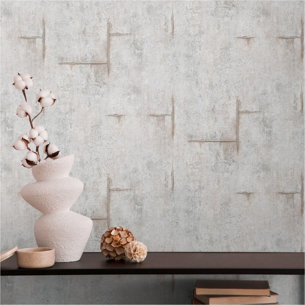 A.S. Creation Vliestapete 10.05 x 0.53 m Livingwalls Beton Tapete Grau 790852 Industrial CosmoLiving by Cosmopolitan