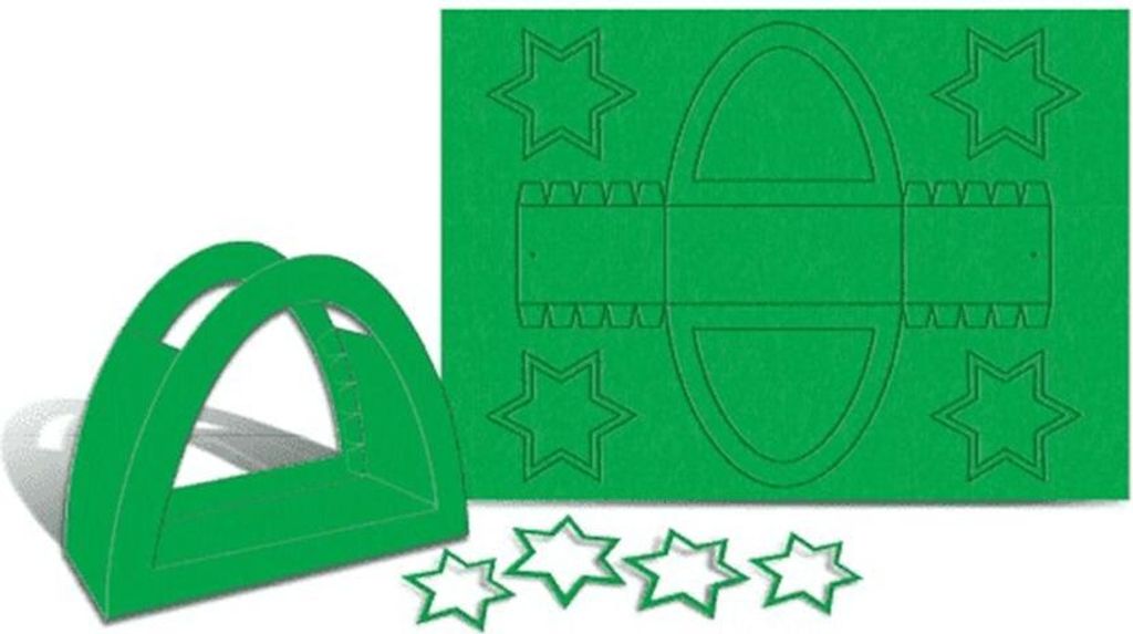 URSUS Laternenpackung Rundbogen, Grasgrün, 25Stk. Produktbild 