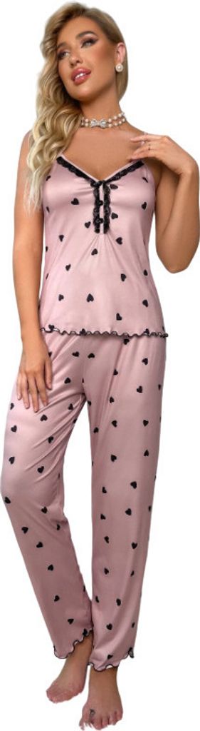 Dámské pyžamo, pyžamový komplet, top a kalhoty - LUNAR Pink Obrázek produktu 