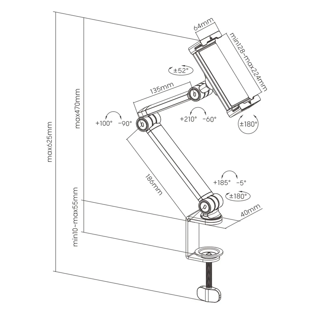 Fini les Chutes de Tablette avec le Support Value 17991194 Noir Stable - 2